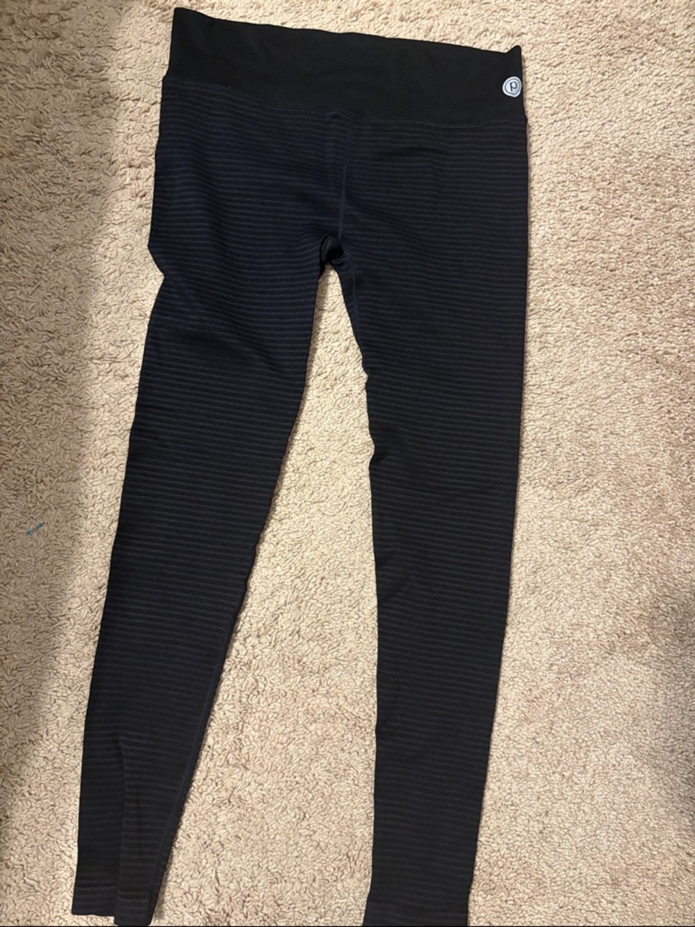 Pure Barre Black Ribbed Leggings